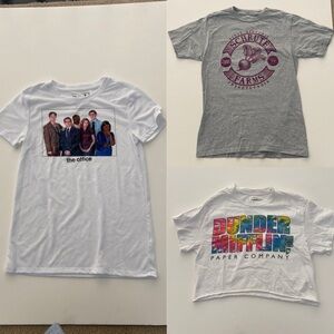 Dunder Mifflin Schrute Farms t-shirt Tee lot sz XS /small The Office women’s top